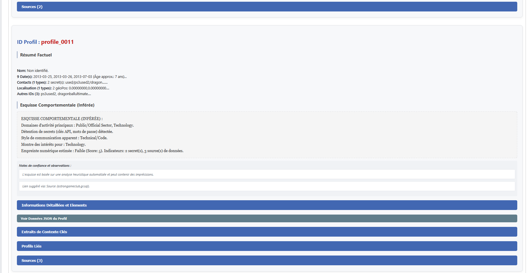 Screenshot of the Scrutix interface 4