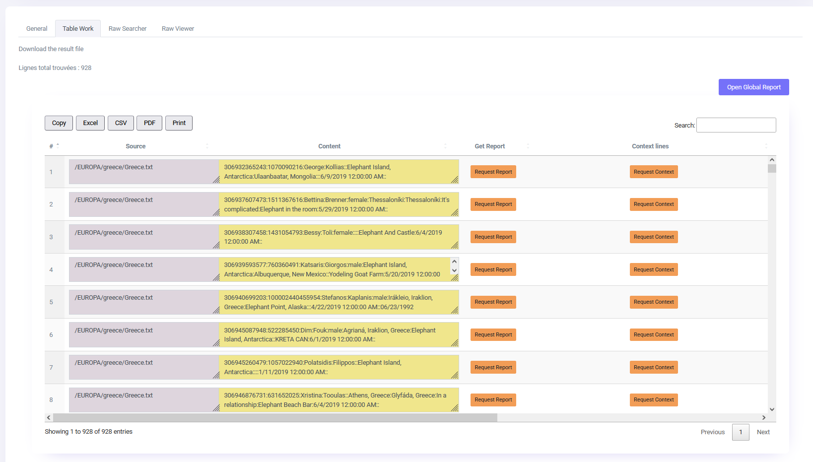 Screenshot of the Scrutix interface 7